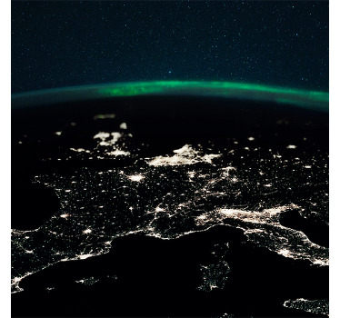 Map poster aerial night view - TenStickers