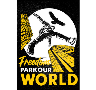 Sports poster parkour world - TenStickers