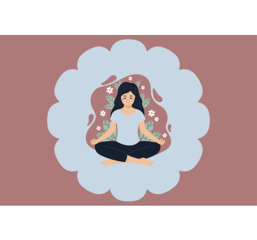 Sports poster yoga practice illustration - TenStickers