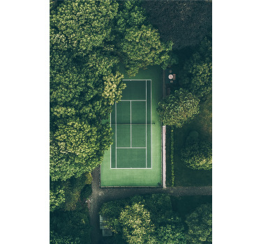 Sports poster green tennis court - TenStickers