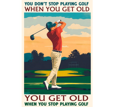 Sports poster playing golf - TenStickers