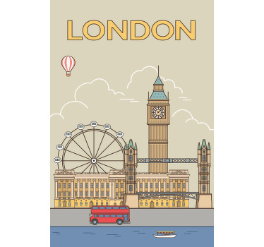 포스터 도시 및 국가 런던 - TenStickers