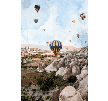 Cappadocia air balloons city poster - TenStickers
