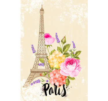 City poster eiffel tower cities in spring - TenStickers