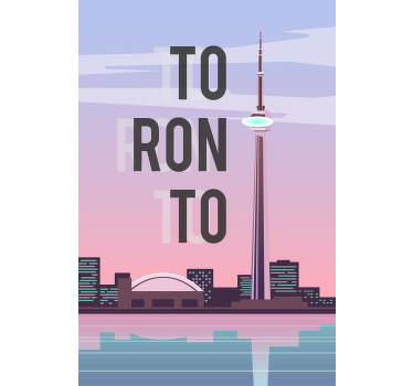 Toronto illustration city poster - TenStickers