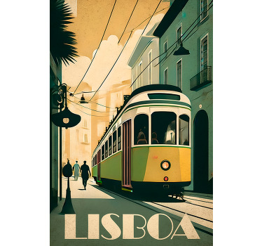 City poster lisbon vintage illustration - TenStickers