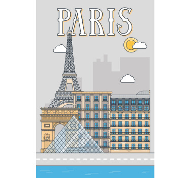 Affiche villes et pays paris - TenStickers