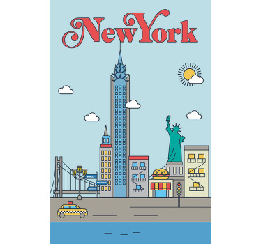 Affiche villes et pays new york - TenStickers