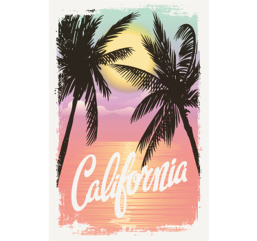 City poster californian sunset vibes - TenStickers