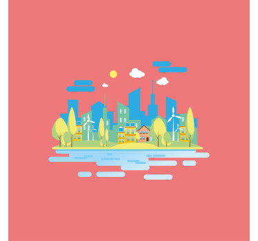 City poster modern urban landscape print - TenStickers