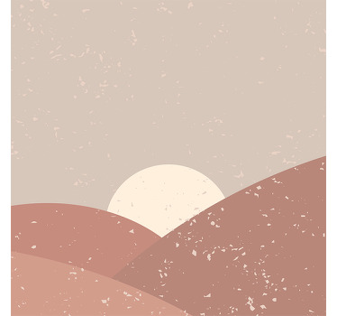 Poster landschaft ruhiger sonnenuntergang in der wüste - TenStickers