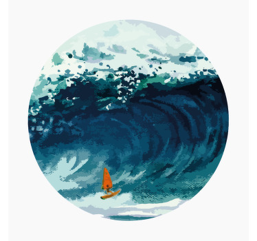 Poster landschaft windsurfer im einsatz - TenStickers