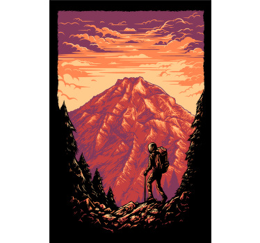 Poster landschaft abenteuer in den bergen - TenStickers