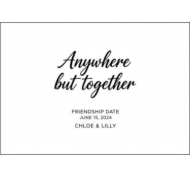 Poster para personalizar lembrança de amizade - TenStickers