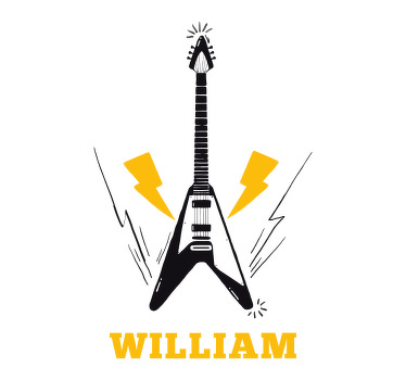 Personalisierte poster e-gitarre inspiration - TenStickers