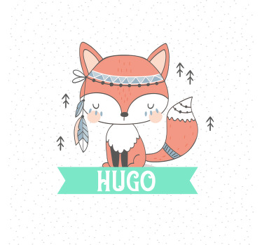 Personalisierte poster mit niedlicher fuchsfigur - TenStickers