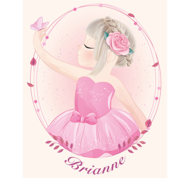 Personalisierte poster tanzende ballerina mädchen - TenStickers