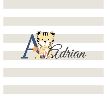 Personalisierte poster adrian tiger figur - TenStickers