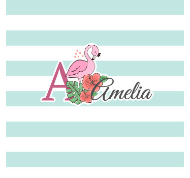 Personalisierte poster mit flamingo detail - TenStickers