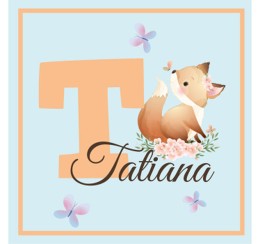 Personalisierte poster freundlicher fuchs - TenStickers