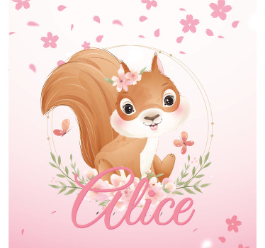 Personalisierte poster mit fröhlichem eichhörnchen design - TenStickers