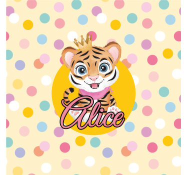 Personalisierte poster süßer tiger charakter - TenStickers