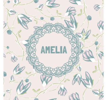 Personalisierte poster im floralen spitzen-design - TenStickers