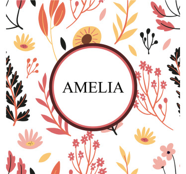 Personalisierte poster mit floralem design - TenStickers