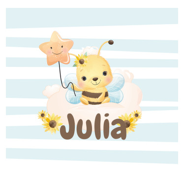 Personalisierte poster mit süßem bienencharakter - TenStickers