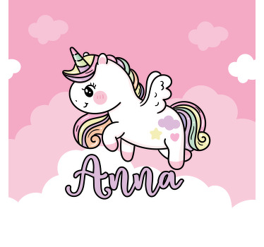 Personalisierte poster süßes einhornfantasie - TenStickers