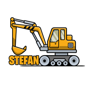 Personalisierte poster bagger maschinen design - TenStickers