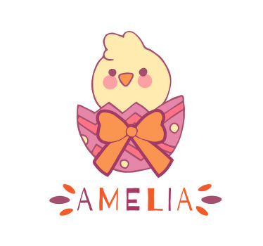 Personalisierte poster mit niedlicher küken-illustration - TenStickers