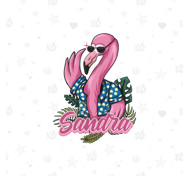 Personalisierte poster im coolen flamingo-stil - TenStickers
