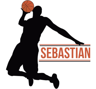 Basketball poster with player's name - TenStickers