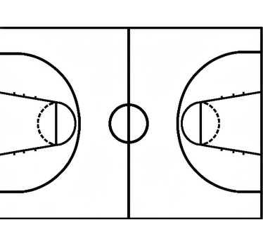 Poster basket vinil decorativo para quadra de basquete - TenStickers