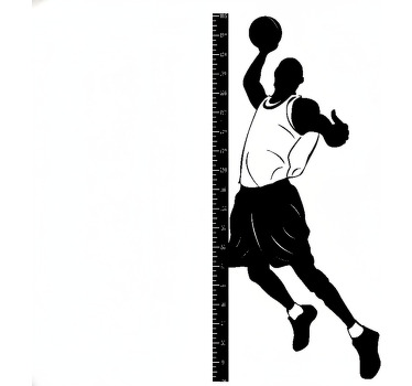 Poster basket vinil decorativo medidor de basquete - TenStickers