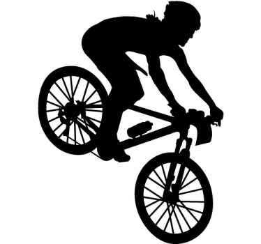 Poster ciclismo vinil decorativo silhueta mountain bike - TenStickers