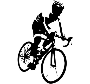 Poster ciclismo vinil ciclista mountain bike - TenStickers