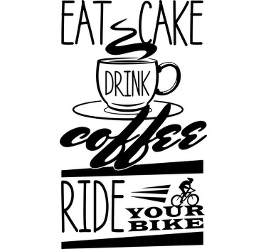 Poster ciclismo vinil decorativo café e ciclismo - TenStickers