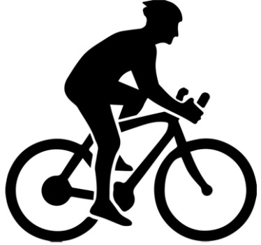 Poster ciclismo vinilista ciclista na estrada - TenStickers