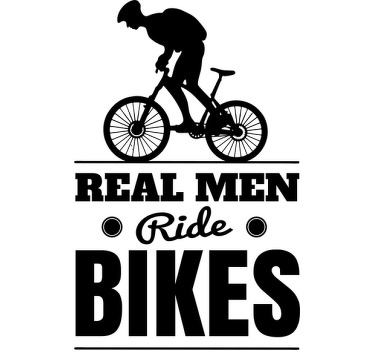 Poster ciclismo los hombres de verdad montan en bici - TenVinilo