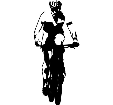 Poster ciclismo vinil de ciclista em rota - TenStickers