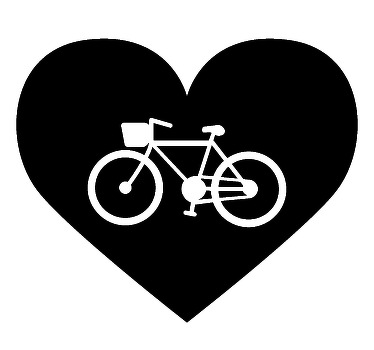 Poster ciclismo adesivo eu amo bicicletas - TenStickers