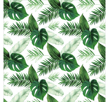 Poster de plantas desenho de folhas tropicais - TenStickers