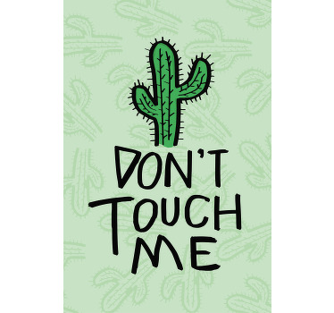 Poster de plantas cacto com texto engraçado - TenStickers
