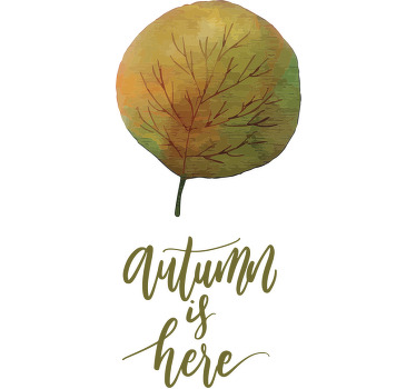 Poster árboles vinilos otoño ha llegado - TenVinilo