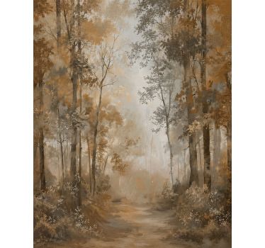 Poster árboles bosque Ámbar en otoño - TenVinilo
