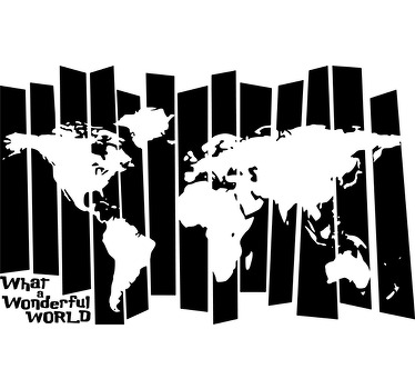 Poster do mapa mundial vinil retro do mundo - TenStickers