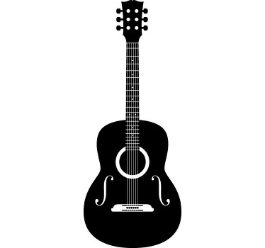 Poster musicales vinilo decorativo guitarra acústica - TenVinilo