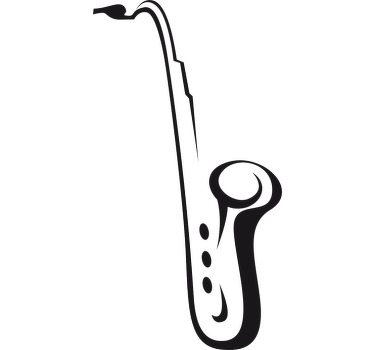Poster musicales adhesivo decorativo saxofón - TenVinilo